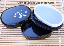 Load image into Gallery viewer, Black or Red Usagi &amp; Blossom Mini Bento Box
