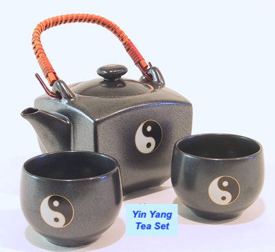 Yin Yang Symbol Japanese Tea Set